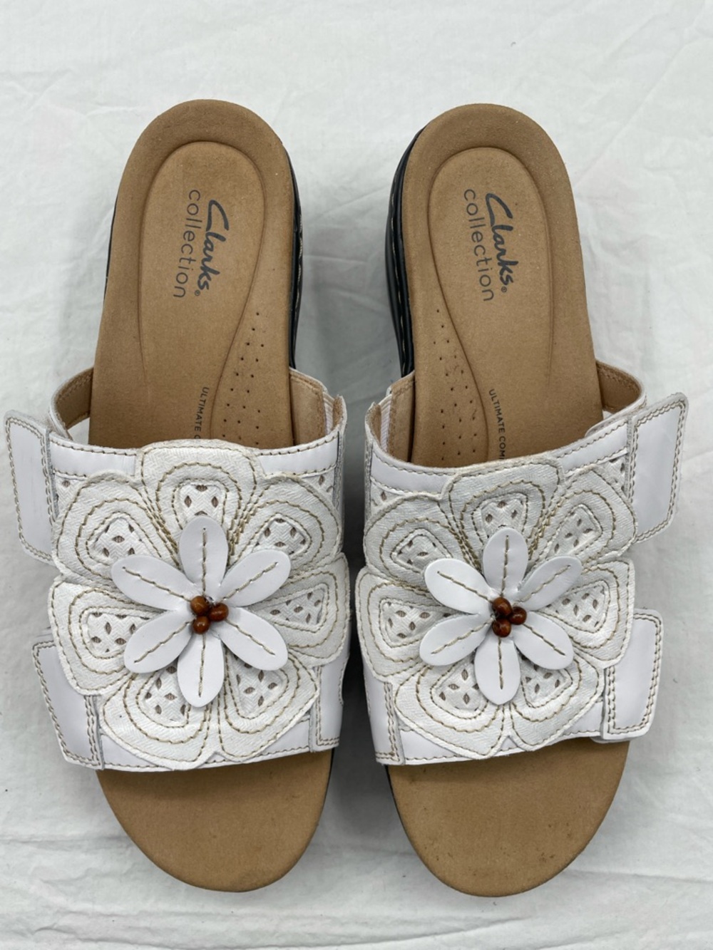 NEW! Clarks Merliah Belle Leather Wedge Sandals. 10M. - Picture 6 of 16